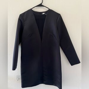 SANDRO Paris black satin mini dress